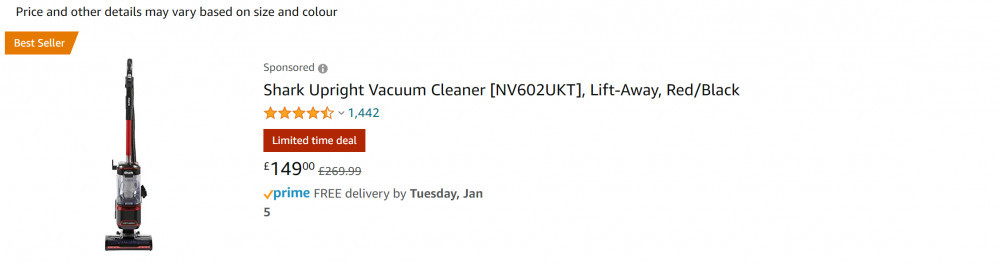 amazon affiliate shark vacuum