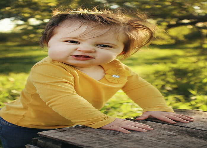 child making funny face