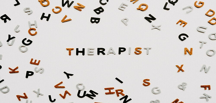 therapist written in toy letters